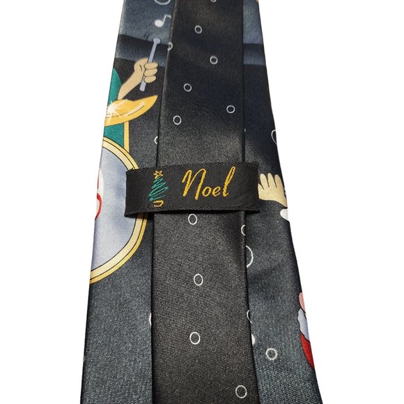 Noel - Santa World Neck Tie - Santa with Microphone &‎ Reindeer - 100% Polyester - Picture 3 of 5
